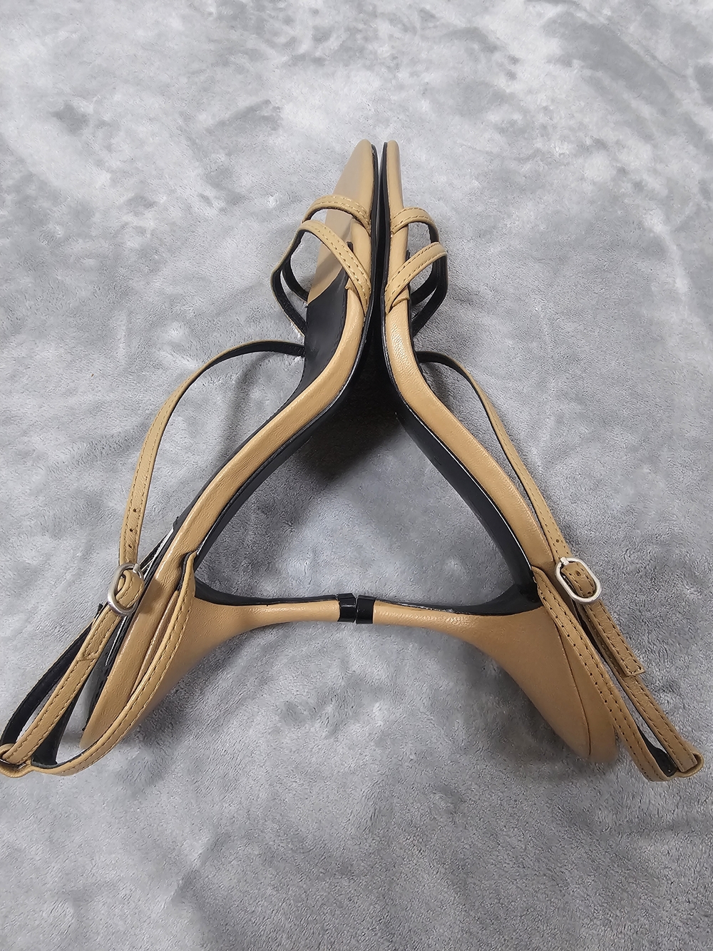 REISS Tan Strappy Square-Toe Sandals Sz 39 - Picture 7 of 12